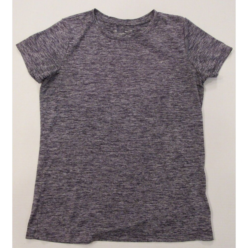 Under Armour Athletic Short Sleeve Heat Gear Loose Fit Gray & Black Top Size S